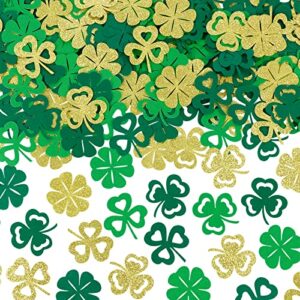 200Pcs Shamrock Confetti, St. Patrick's Confetti for Tables, Lucky Green Clover Confetti, St. Patricks Day Table Decor for Irish Party Supplies St. Patrick's Day Decorations