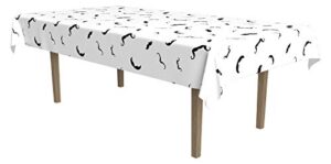 beistle moustache tablecover, 54 by 108-inch