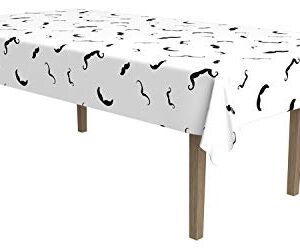 Beistle Moustache Tablecover, 54 by 108-Inch