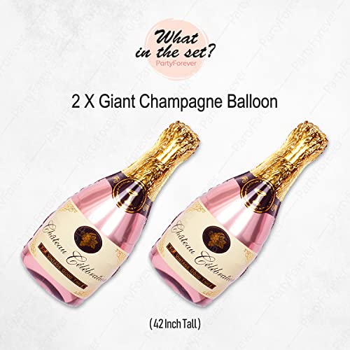 21st Birthday Party Decorations for Her Rose Gold Supplies Big Set with Birthday Banner and 21 BDay Digit Balloons for Women Including Latex and Confetti Balloons