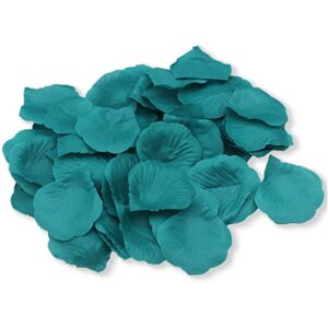allheartdesires teal turquoise blue rose flower petals beach wedding confetti dinner party table flower girl scatter petals anniversary romantic night decoration (1,000)