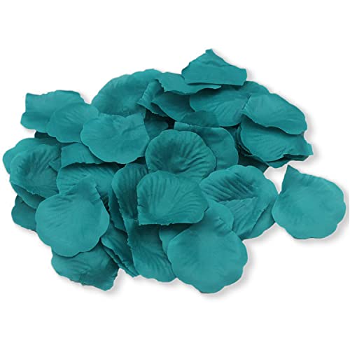 AllHeartDesires Teal Turquoise Blue Rose Flower Petals Beach Wedding Confetti Dinner Party Table Flower Girl Scatter Petals Anniversary Romantic Night Decoration (1,000)