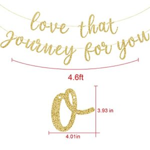 Love That Journey For You Banner, Birthday Bachelorette Wedding Party Decorations Supplies, Schitt Themed Anniversary Party Bunting Sign, Pre-strung, Photo Props, Gold Glitter