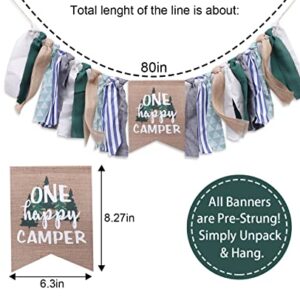 1st Birthday Banner - First Birthday High Chair Banner Happy Birthday Banner Highchair Party Decorations,Baby Birthday Photo Props(Forest)