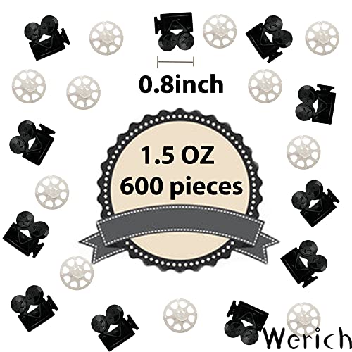 Werich Hollywood Movie Night theme Photography Confetti party Table Decoration ConfettiVideo Camera Metallic Foil Table Scatters Confetti for Party Wedding Birthday Baby Shower Bridal Shower Festival Theme P