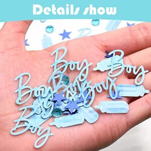 1300 Pcs Baby Shower Decorations Confetti, Boy Shower Gender Reveal Birthday Party Table Decoration Supplies (Blue)