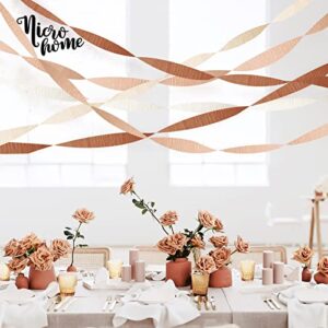 NICROHOME Wedding Party Decorations, 8 Rolls Creamy White Crepe Paper Streamers, Tassels Streamer for Wedding, Engagement, Birthday, Bridal Showers Party Supplies, 82 ft