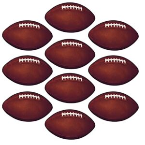 Beistle 10 Piece Miniature Paper Football Cut Outs Game Day Party Decorations, Brown/White/Black, 4"