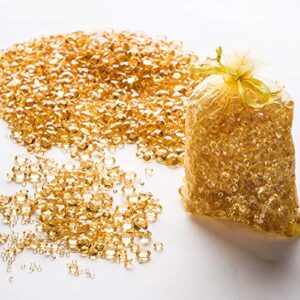 Luxury Gold Diamond Party & Wedding Decorations: Sparkling Acrylic Rhinestone Table Confetti Scatter Gems, Vase Filler & Centerpiece Party Decorations