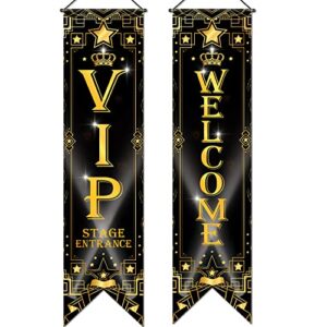 roaring 20s party decorations new year porch new year banner vip sign movie night party decorations movie theater banner now showing hanging porch sign 1920s party decorations supplies