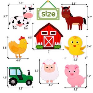 Farm Animal Hanging Swirls Party Ceiling Decorations Barnyard Theme Birthday Baby Shower Decor Event Supplies 30CT