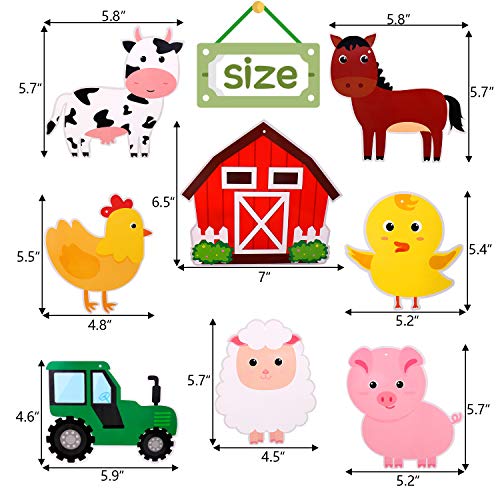 Farm Animal Hanging Swirls Party Ceiling Decorations Barnyard Theme Birthday Baby Shower Decor Event Supplies 30CT