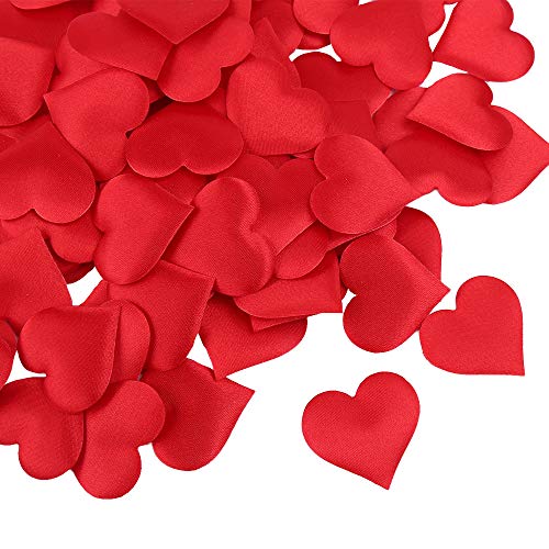 500 Pieces Heart Shaped Sponge Confetti Valentine Wedding Sponge Petals Table Petals Decorations Birthday Party Supply (Red)