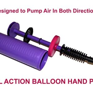 2 Pack - Tota Hand Held 2-Way Dual Action Balloon Pump for Balloons - Balloon Inflator Pumps in Both Directions