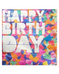 american greetings paper napkins, confetti birthday party supplies (50-count)