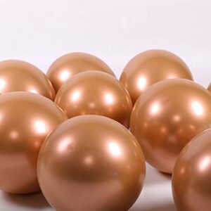 50pcs 10inch Metallic Chrome Copper Balloons Decorations for Engagement Wedding and Anniversary Celebrations Retirement Party Thanksgiving Easter and Christmas Festival Party Supplies (Copper, 10inch)