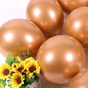 50pcs 10inch Metallic Chrome Copper Balloons Decorations for Engagement Wedding and Anniversary Celebrations Retirement Party Thanksgiving Easter and Christmas Festival Party Supplies (Copper, 10inch)