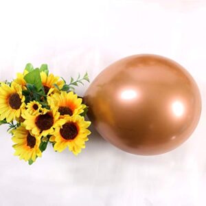 50pcs 10inch Metallic Chrome Copper Balloons Decorations for Engagement Wedding and Anniversary Celebrations Retirement Party Thanksgiving Easter and Christmas Festival Party Supplies (Copper, 10inch)