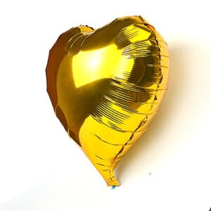 18" Heart Balloons Foil Balloons Mylar Balloons for Party Decorations Party Supplies, 20 Pieces (Gold)