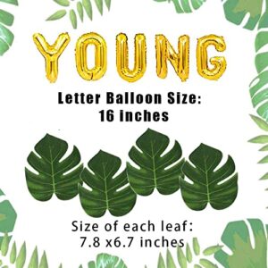 LaVenty 13PCS Young Wild and Three Balloon Young Wild and Three Banner Young Wild and Three Decorations for Boy Girl Third Birthday Decorations 3 Year Old Birthday Decor 3rd Birthday Balloon