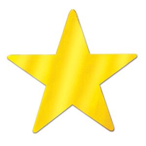 beistle 57027-gd gold metallic star cutouts, 3-1/2 inch (value 36-pack)