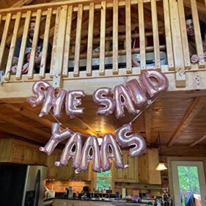 JeVenis She Said Yaaas Banner She Said Yaaas Balloons She Said Yes Balloon for Engagement Party Decor Bridal Shower Balloon Hen Party Balloon Hens Bachelorette Party Decoration