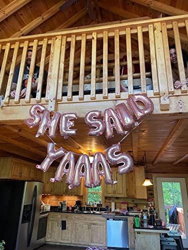 JeVenis She Said Yaaas Banner She Said Yaaas Balloons She Said Yes Balloon for Engagement Party Decor Bridal Shower Balloon Hen Party Balloon Hens Bachelorette Party Decoration