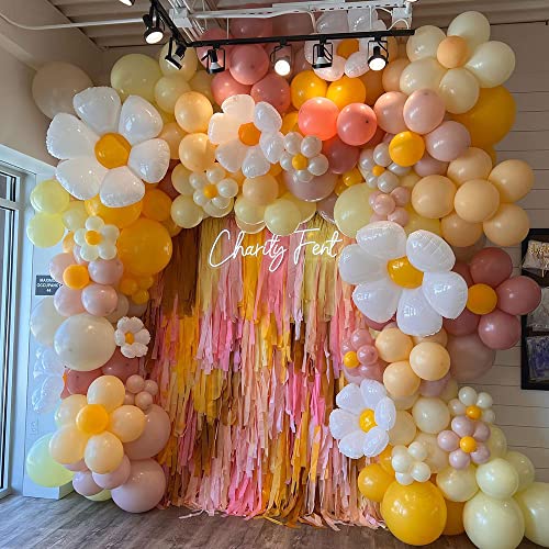 Daisy Balloon Garland Arch Kit Groovy Macaron Pastel Boho Flower Party Decorations For Baby Shower Wedding Birthday