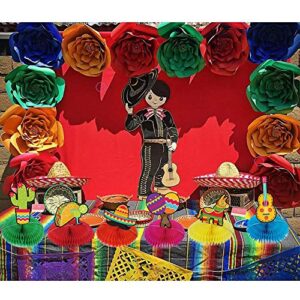 JW Passion - Premium Quality, Made With Passion Mexican Table Centerpiece Decorations Fiesta Taco Bar Party Decor 6 pcs Colorful Honeycomb for Cinco De Mayo Celebration