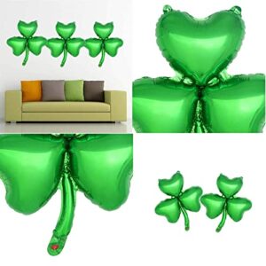 10 Pack Shamrock Balloons Golden Clover Balloons Fits St. Patrick's Day Irish Festival Decorations