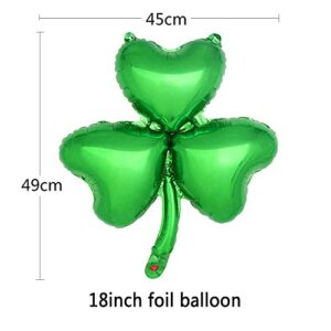 10 Pack Shamrock Balloons Golden Clover Balloons Fits St. Patrick's Day Irish Festival Decorations