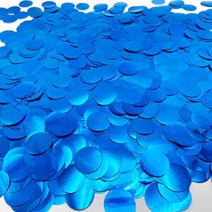 blue confetti 5000 pieces 1 inch table confetti glitter dots for wedding baby shower birthday party table decorations(1.76 oz)