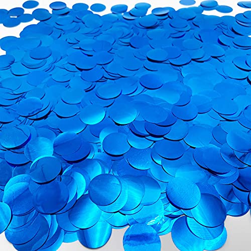 Blue Confetti 5000 Pieces 1 Inch Table Confetti Glitter Dots for Wedding Baby Shower Birthday Party Table Decorations(1.76 OZ)