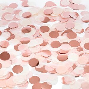 Whaline 6000 Pieces Round Tissue Paper Confetti Dots 1 Inch Rose Gold Mixed Colors Circles Tissue for Wedding Holiday Anniversary Birthday (2.11 oz)