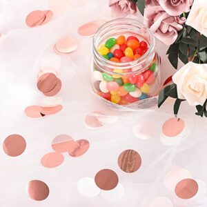 Whaline 6000 Pieces Round Tissue Paper Confetti Dots 1 Inch Rose Gold Mixed Colors Circles Tissue for Wedding Holiday Anniversary Birthday (2.11 oz)