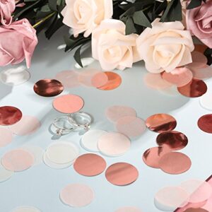 Whaline 6000 Pieces Round Tissue Paper Confetti Dots 1 Inch Rose Gold Mixed Colors Circles Tissue for Wedding Holiday Anniversary Birthday (2.11 oz)