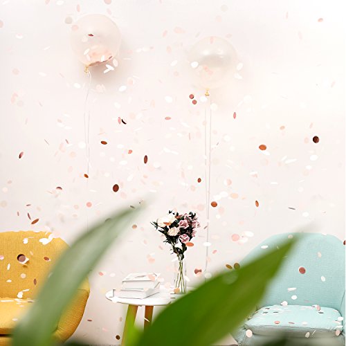 Whaline 6000 Pieces Round Tissue Paper Confetti Dots 1 Inch Rose Gold Mixed Colors Circles Tissue for Wedding Holiday Anniversary Birthday (2.11 oz)