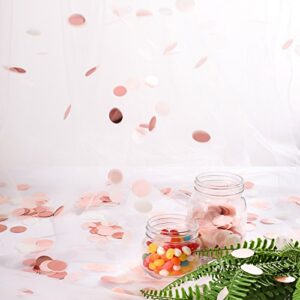 Whaline 6000 Pieces Round Tissue Paper Confetti Dots 1 Inch Rose Gold Mixed Colors Circles Tissue for Wedding Holiday Anniversary Birthday (2.11 oz)