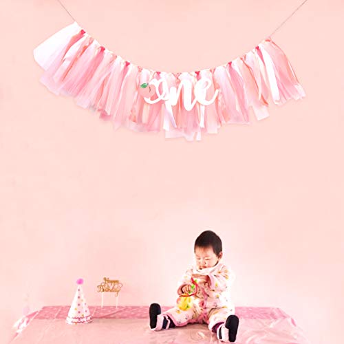 Peach Theme First Birthday Banner - First Birthday High Chair Banner, Sweet Peach Tutu, One Sweet Peach Birthday Decorations, Crush Cake Photo Props Background