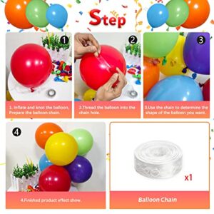 Rainbow Balloons Arch Garland Kit 5 12 18 Inch Assorted Color Latex Party Balloons for Birthday Wedding Colorful Festival Decoration Pack of 111(Multi).