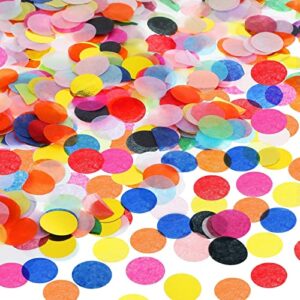 20000 pieces paper confetti dots colorful round tissue confetti for wedding birthday party decoration, 3.5 oz (bright color)