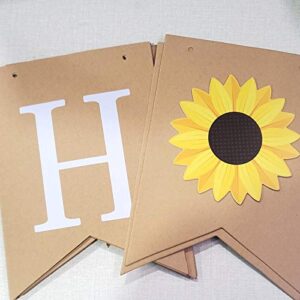 Sunflower Happy Birthday Banner Sunflower Theme Party Decorations for Baby Shower Kids Birthday Party