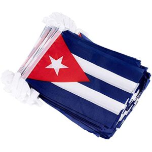 juvale cuban string flags – 100-piece pennant banner hanging decoration, cuba flag garland for indoor outdoor display, 5.75 x 8 inches, 82 feet total length