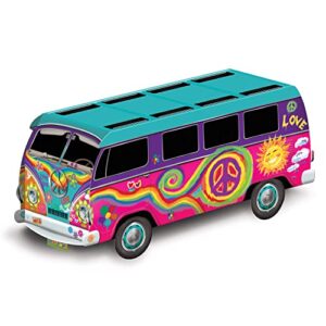 beistle 3-d 60’s bus centerpiece, 9.75”, multicolored
