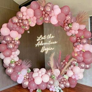 GoExquis 150Pc Dusty Pink Rose God balloon arch garland kit Baby Shower Bridal Shower Engagement Wedding Birthday Decorations for Girl Women