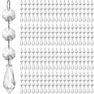 nuogo 100 pcs crystals beads hanging crystals chandelier crystals clear crystal garland strands crystal hanging decor clear