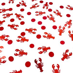 crawfish party decorations 600 pieces crawfish confetti red lobster party supplies table decoration confetti for lobster theme birthday wedding baby shower bridal shower crawfish party decoration