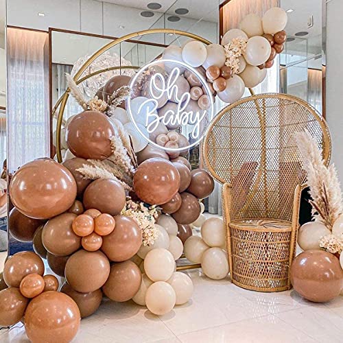 Nude Balloons Different Sizes Blush Balloon Garland Kit Ivory Apricot Beige Latex balloon for Baby Shower Neutral Boho Woodland Birthday Party Decorations