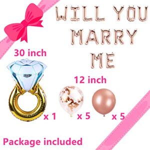 LaVenty Will you marry me Balloons Marry Me Balloons Marriage Proposal Ideas Wedding Proposal Decorations Decor Rose Gold Will you marry me Balloons