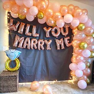 LaVenty Will you marry me Balloons Marry Me Balloons Marriage Proposal Ideas Wedding Proposal Decorations Decor Rose Gold Will you marry me Balloons